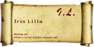 Iris Lilla névjegykártya